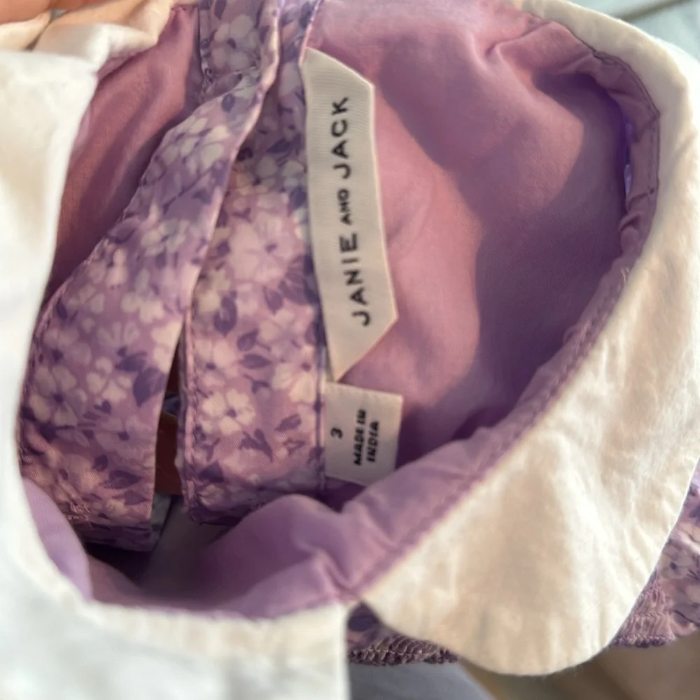 Janie and Jack Purple Floral Kids Dress - Picture 3 of 3
